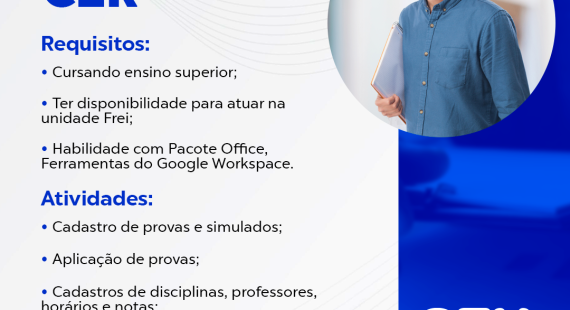 CEV abre vagas para Auxiliar de CER