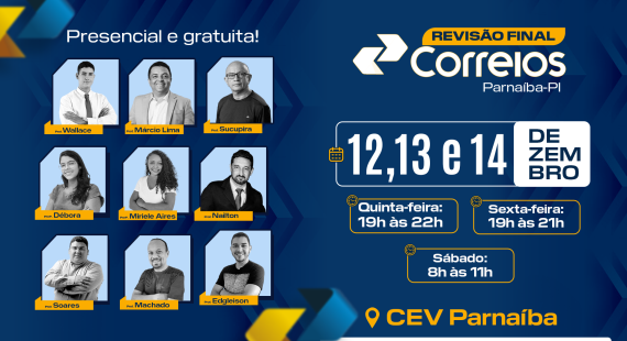 O CEV Concursos está de volta a Parnaíba!