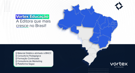 Saiba os motivos que fazem com que a Vortex Educação seja a editora que mais cresce no Brasil